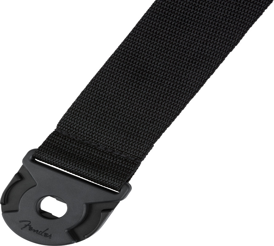 Fender QUICK GRIP Locking End Guitar Strap, Black Polypro, 2" Wide