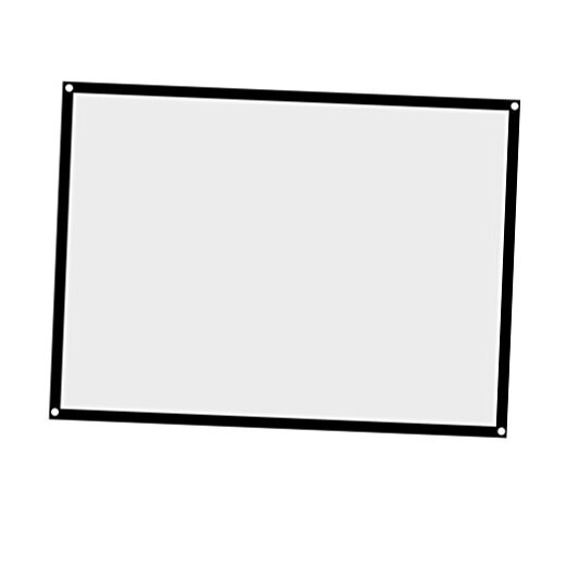 Projection Screen Curtain White Projector Foldable Screen Projection Portable