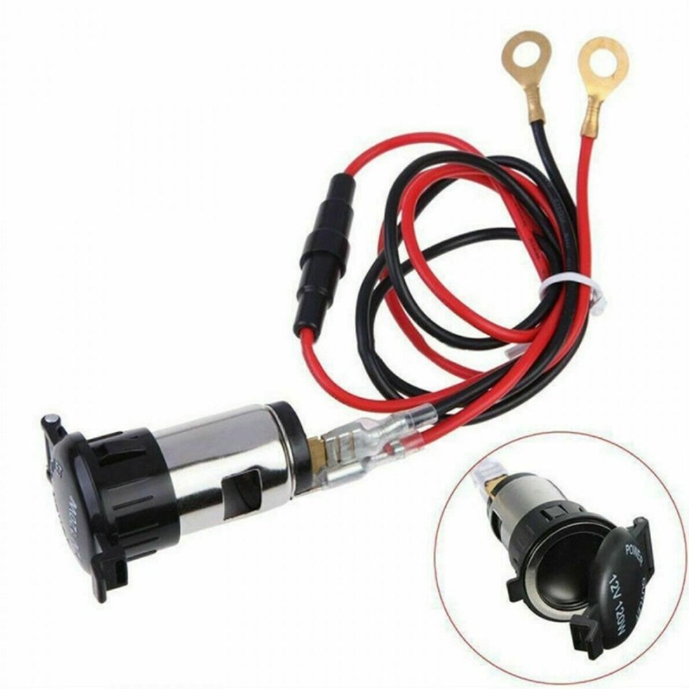 12V Car Motorcycle ATV Boat Power Cigarette Lighter Socket Outlet Plug Adapter