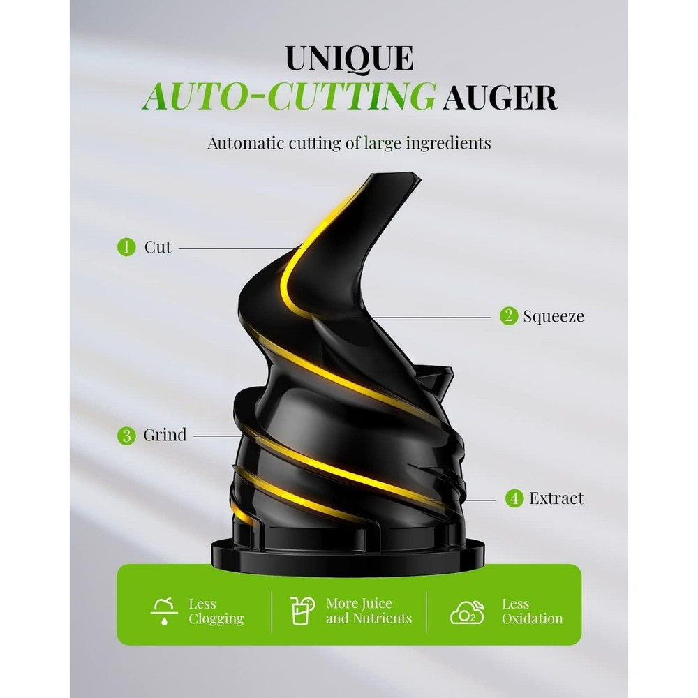 Compact Powerful Juicer – Easy-to-Clean Fruit and Vegetable Juicer, Low-Noise