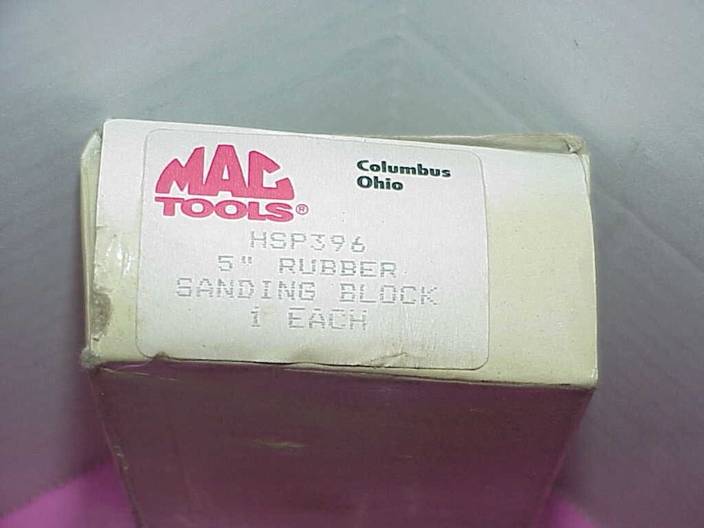 1 New Mac Tools 5" # HSP396 Rubber Sanding Block