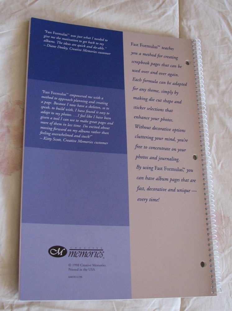 CREATIVE MEMORIES SCRAPBOOKING FORMULA AND LAYOUT BOOKS