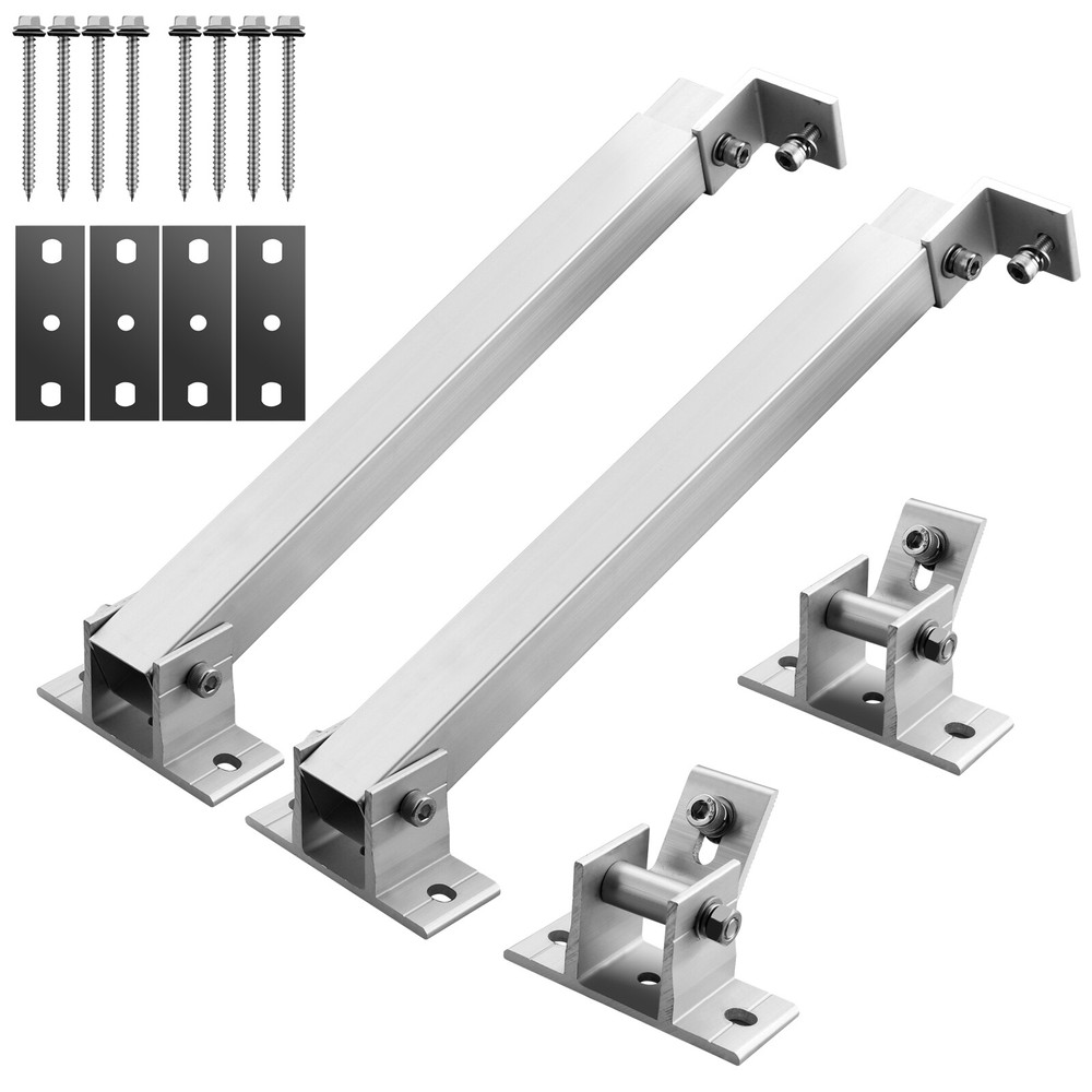 Adjustable Solar Panel Tilt Mount Brackets Mounting Support RV, Roof, Boat, Shed