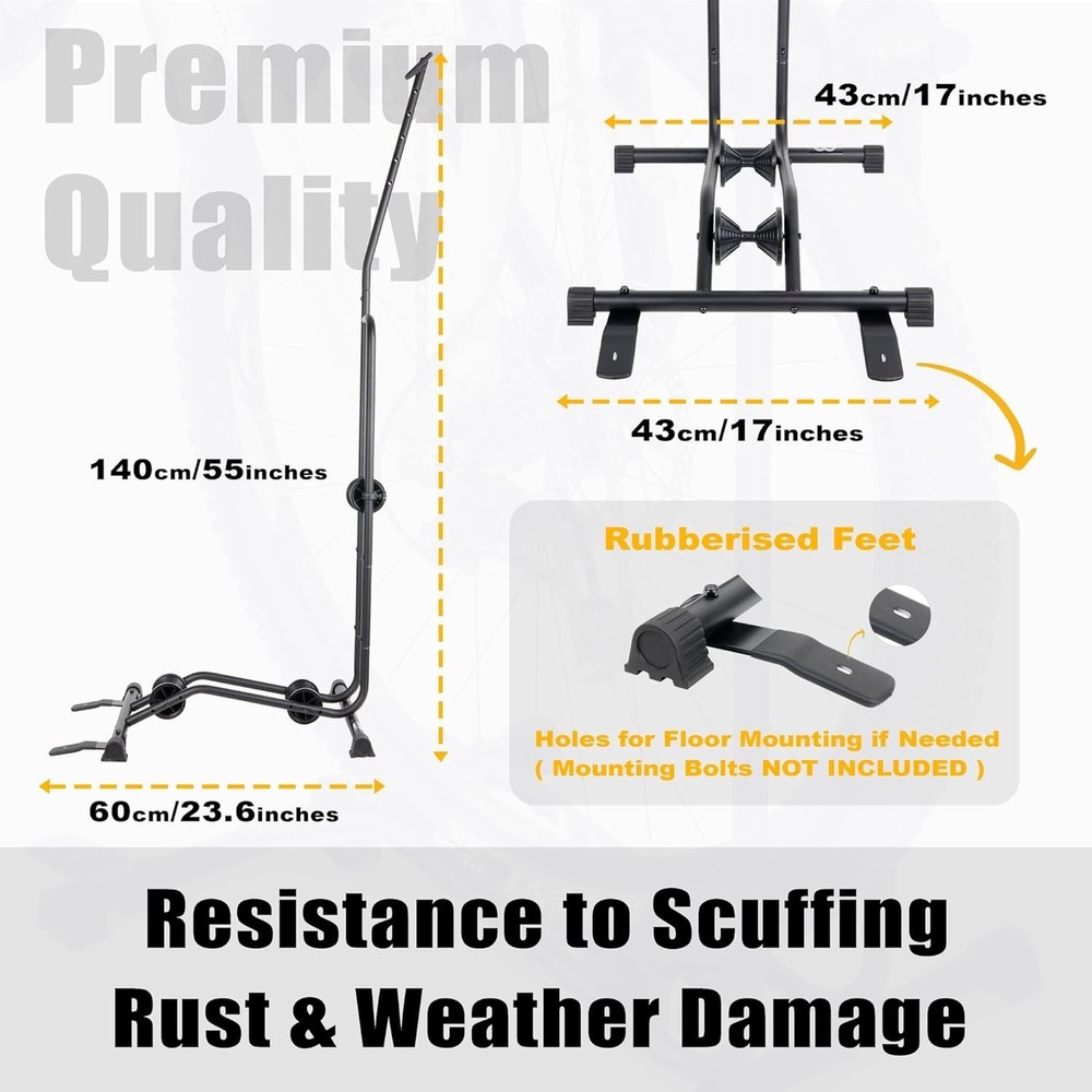 Secure Vertical & Horizontal Bicycle Stand for 29-Inch Bikes – Classic Design