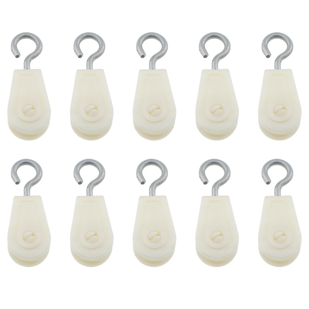 10PCS Nylon Hook Pulleys Plastic Mini Pulley Grip Rigging Blocks Suitable for Cl