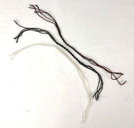Fancy Braided Powder Horn Lanyard Black