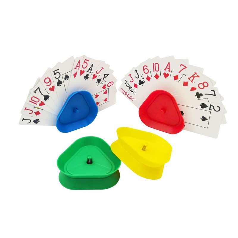 4pcs/set Triangular Shaped Playing Card Holder Board Game for Seat Hands