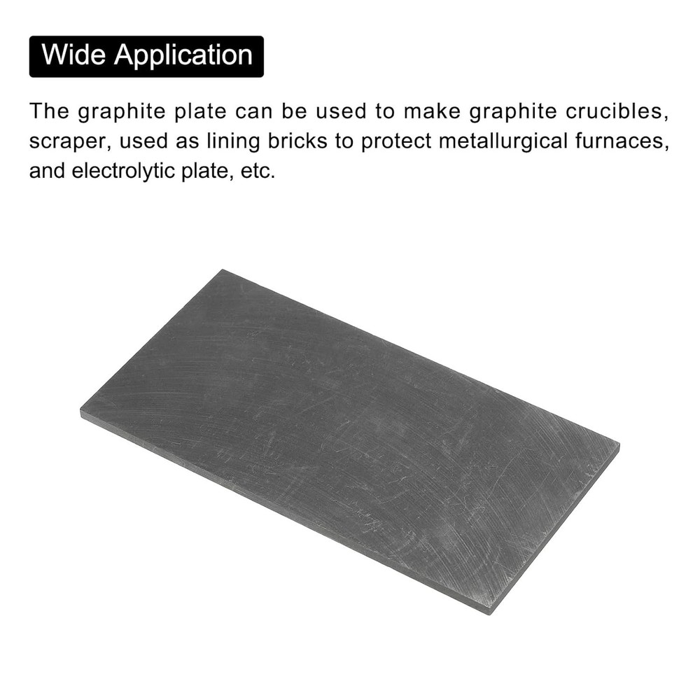 MECCANIXITY Graphite Block Ingot Rectangle 200x100x5mm, black