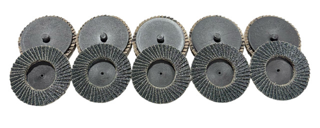 3" Roloc Mini Flap Disc 120 Grit Quick Change Sanding Discs 10 Pack