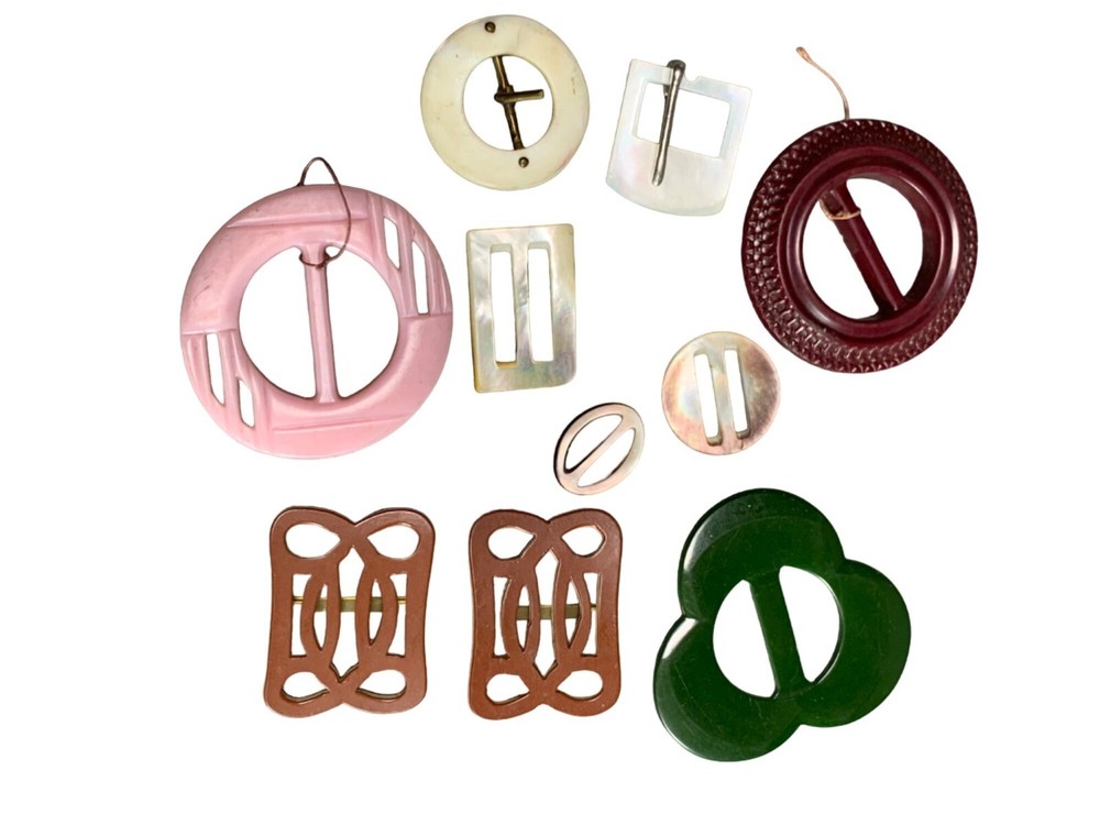 Vintage Assorted Plastic Belt Buckles