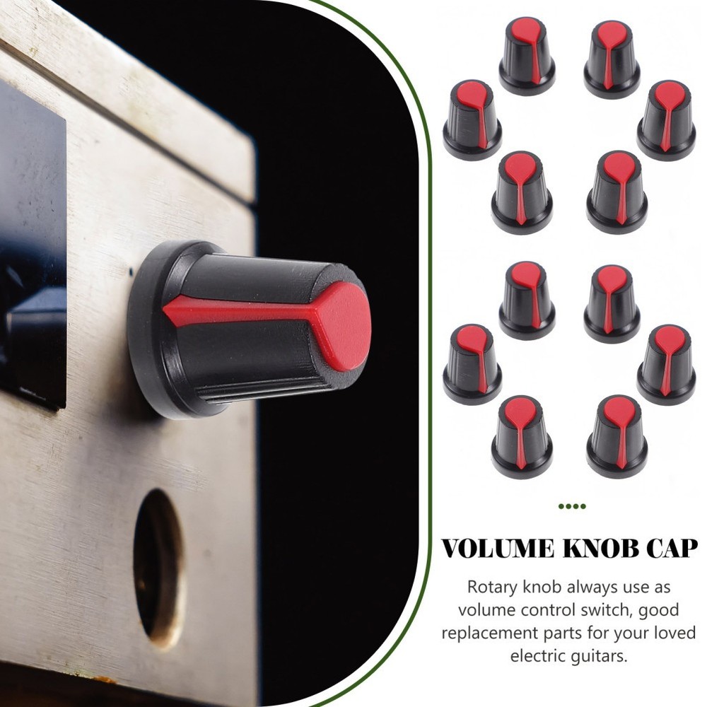 50 Pcs Volume Tone Control Knobs Caps Aluminum Alloy Audio Potentiometer