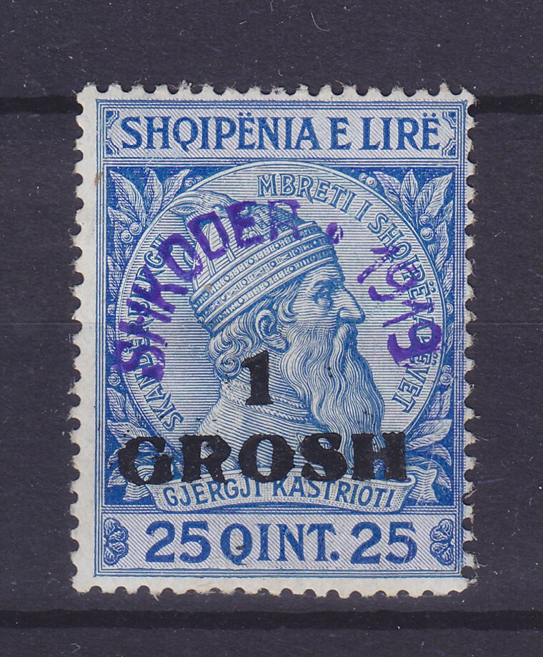ALBANIA 1919, LOCAL ISSUE FOR SHKODER, Mi 7, MLH