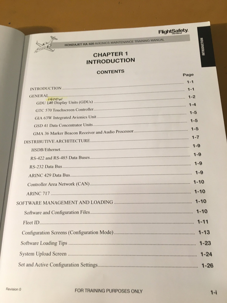 HondaJet HA-420 Avionics Maintenance Training Manual