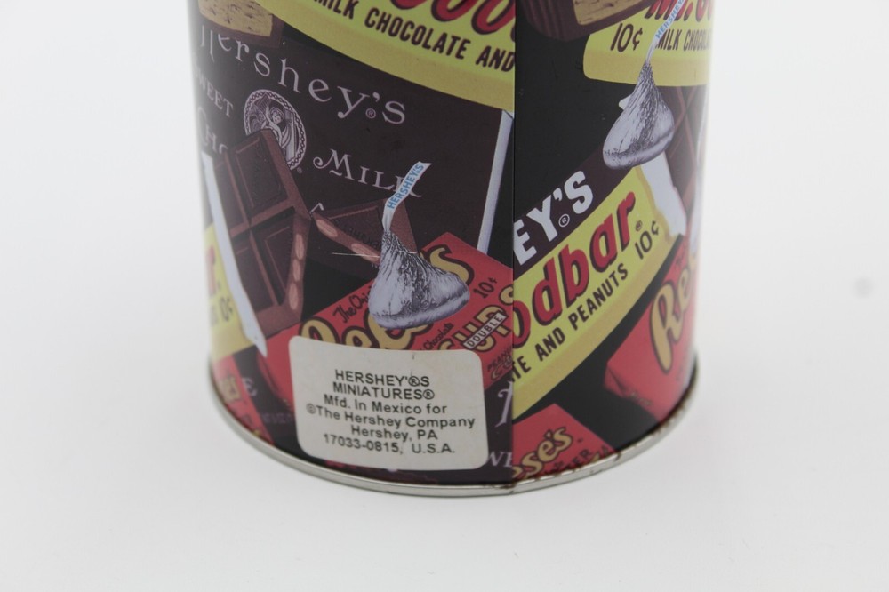 Vintage Hershey's Assorted Miniatures Collectible 9" Round Container Tin *Empty*