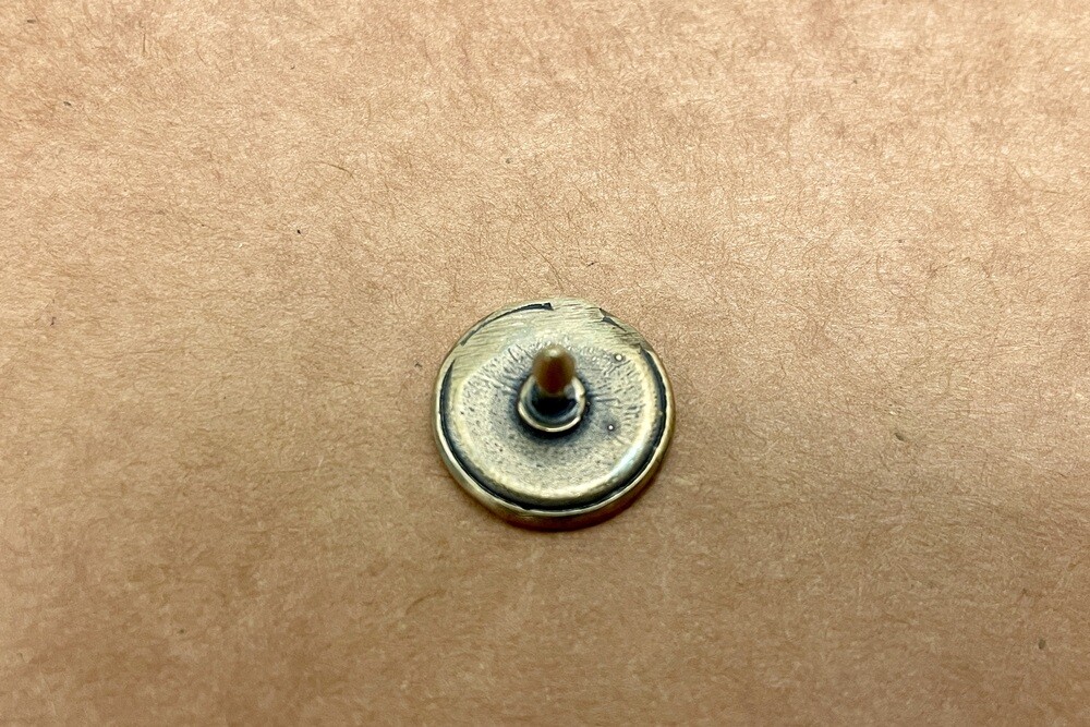 Scripted LEVIS button for 1975-78 Jeep CJ Seats + Brass Backing