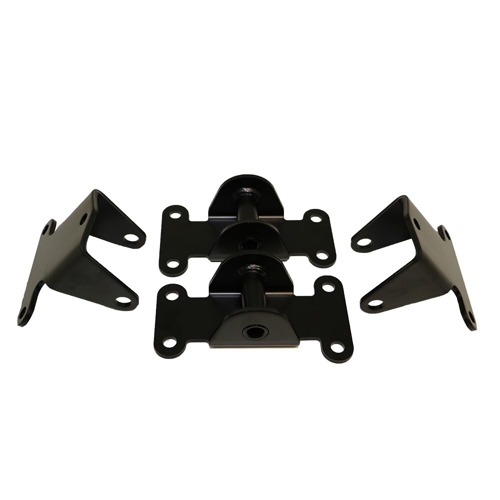 Small Block Chevy Black Solid Engine Motor Frame Mount Combo Rat Rod Hot Street