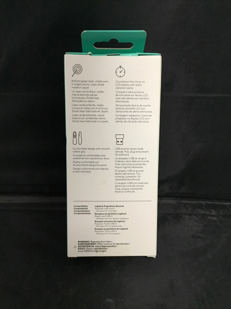 Authentic Logitech R800 Professional Presentation Remote (910-001350) Brand New