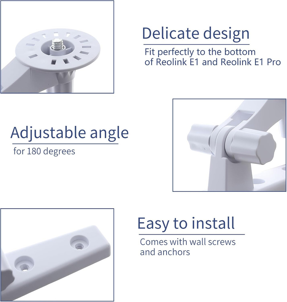 2 Pack Wall Mount Compatible with Reolink E1/E1 Pro Camera, Adjustable Wall Moun