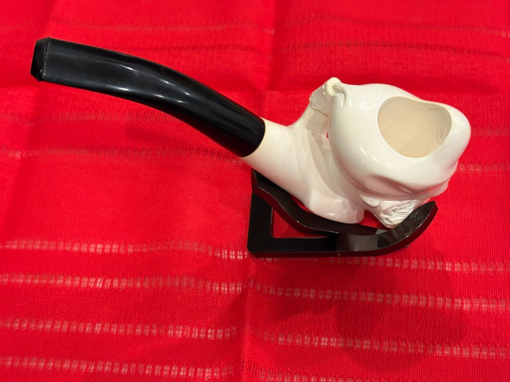 BISHOP UNSMOKED BLOCK MEERSCHAUM ACRYLIC STEM