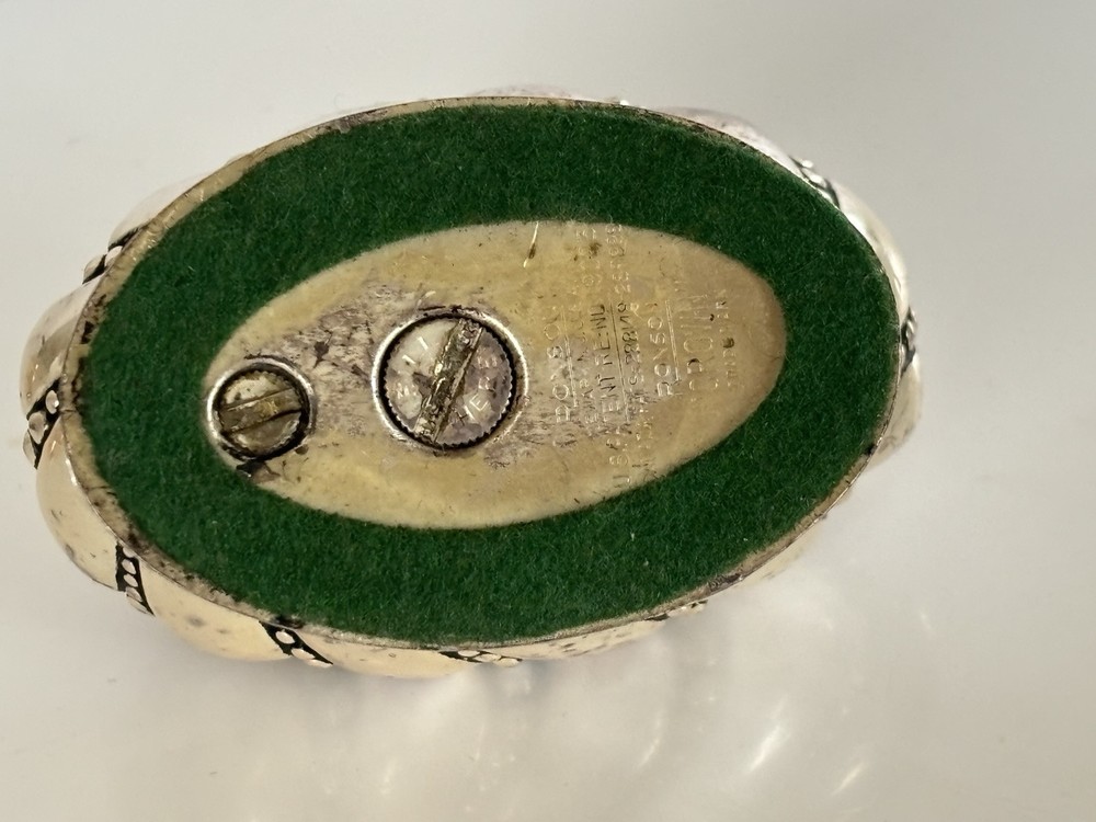 Vintage Ronson Crown Table Lighter Silver Plated with Box