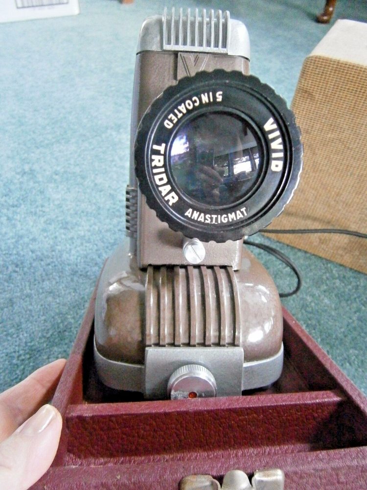 Slide Projector with Case Vintage Working