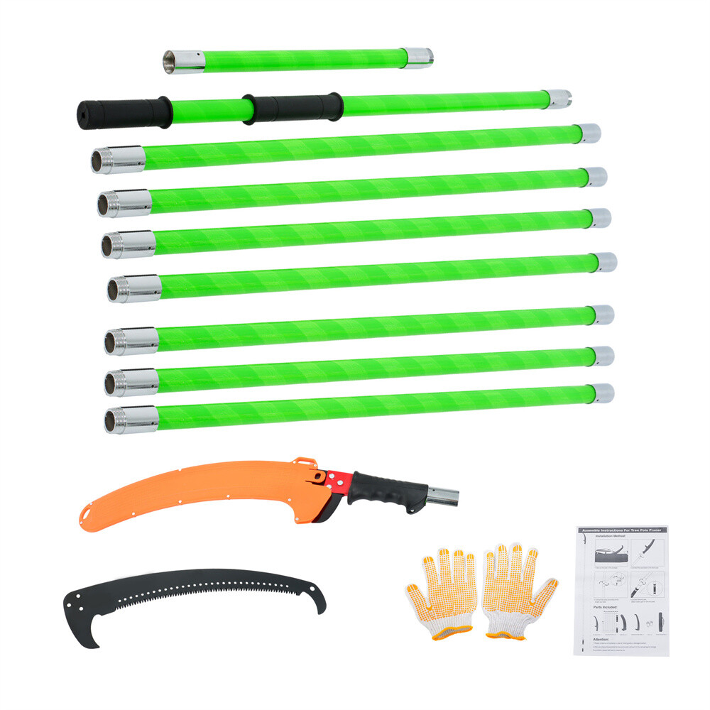 30 Feet Tree Pole Pruner Manual Branches Trimmer Tree For Pruning Palms & Shrubs