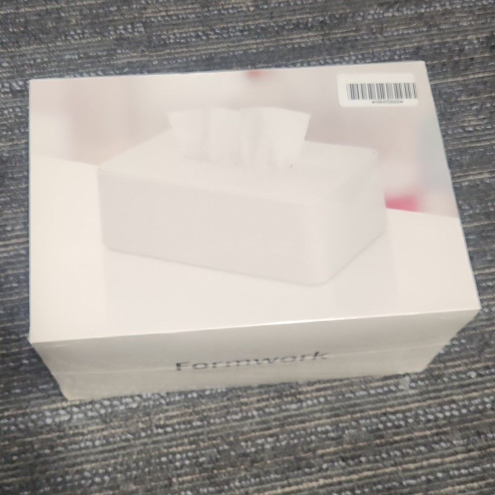 HermanMiller Formwork Tissue Box Cover Black Plastic Matte Modern Rectangle