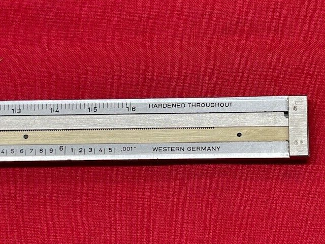 Helios Dial Caliper with Fine Adjustment, White Face, 6" - VINTAGE