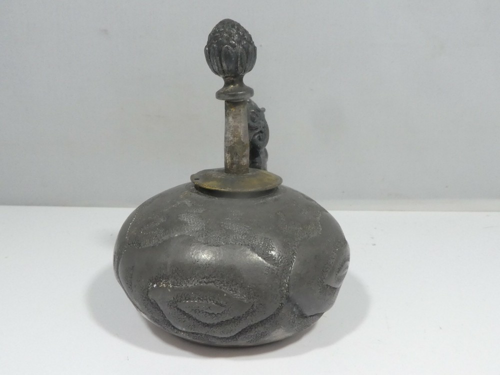 19TH C DERBY SILVER CO. SILVERPLATE DRAGON CIGAR LIGHTER COMPLETE