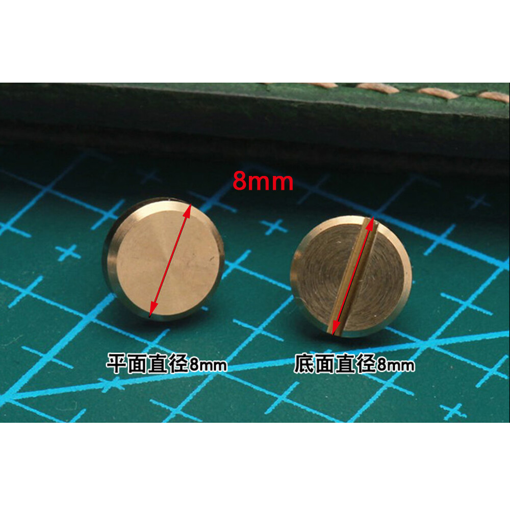 Flat Head Belt Screws Leather Craft Chicago Nail Brass Solid Rivets Stud