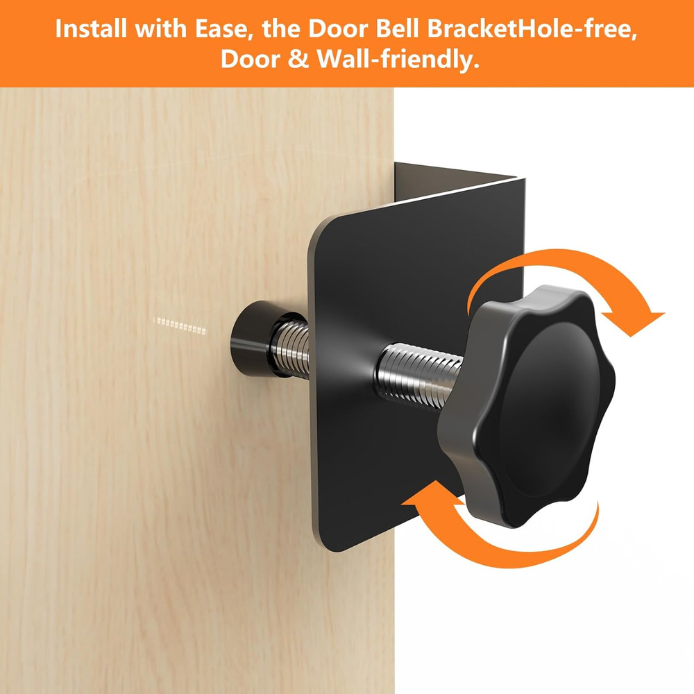 Anti-Theft Door Mount for Eufy E340, No-Drill Adjustable Mounting Bracket wit...