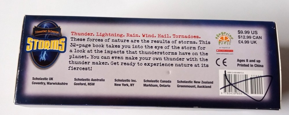 Scholastic Thunder Maker Kit, STEM, "Disaster Science: Storms" Book Included, 8+
