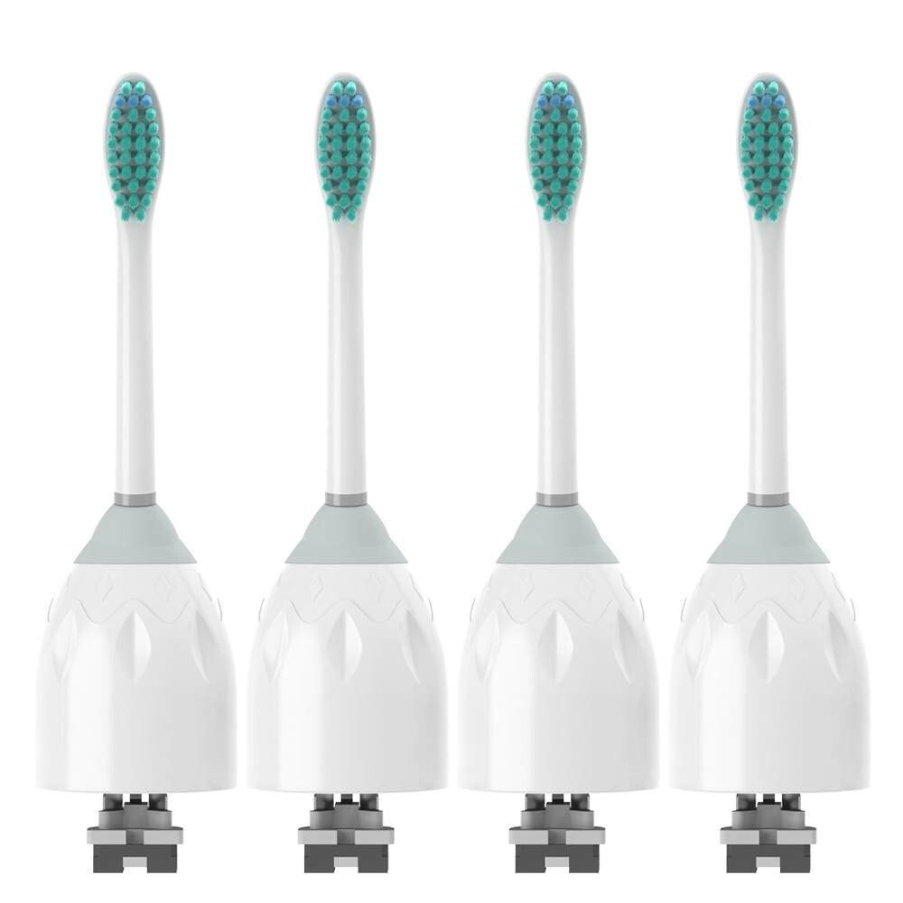 Philips Sonicare e-Series Replacement Heads 4-Pack, Soft Bristles, White