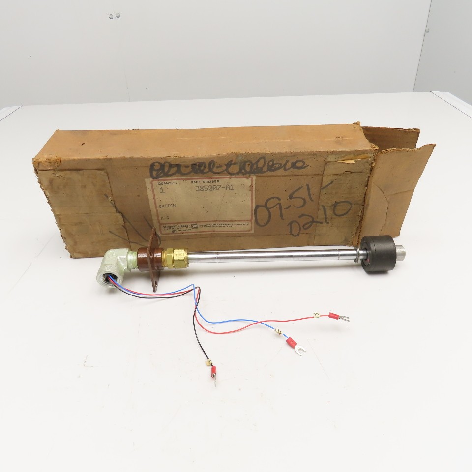 Stewart Warner Alemite 385007-A1 12" Depth Low Level Float Switch NOS
