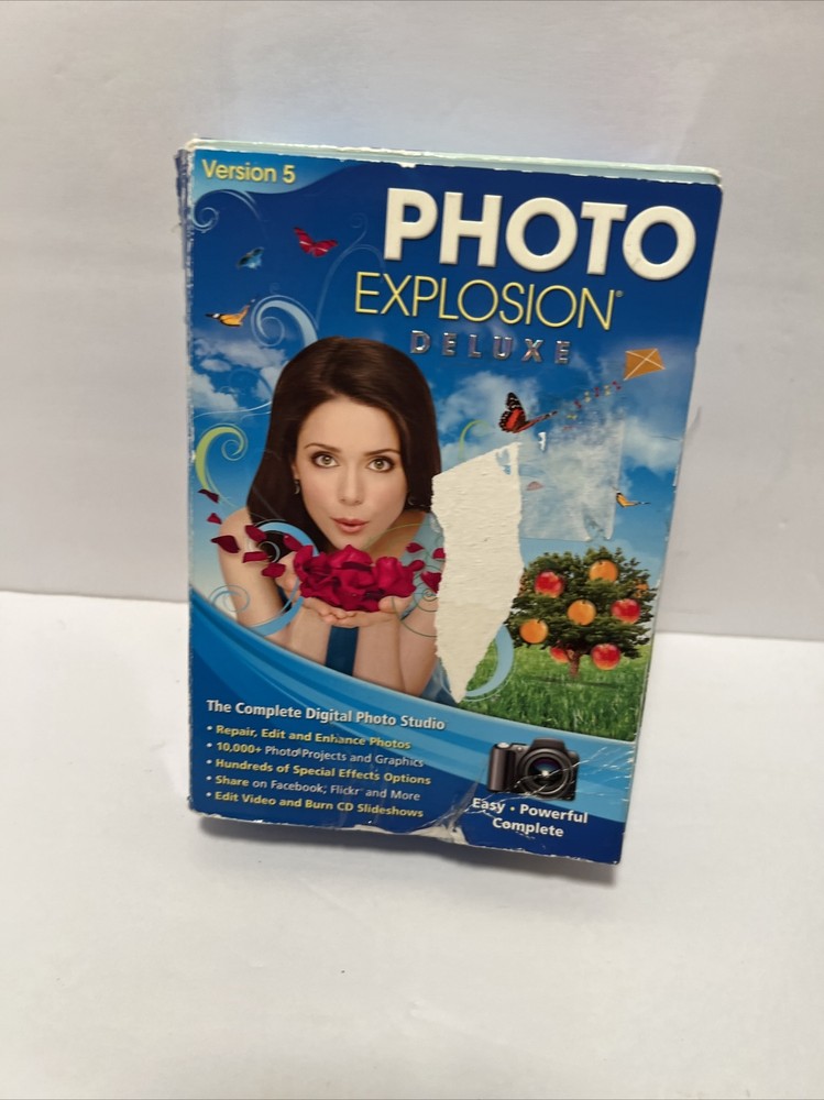 Photo Explosion Deluxe Version 5 Studio Windows XP Vista 7 Or 8 PC Software