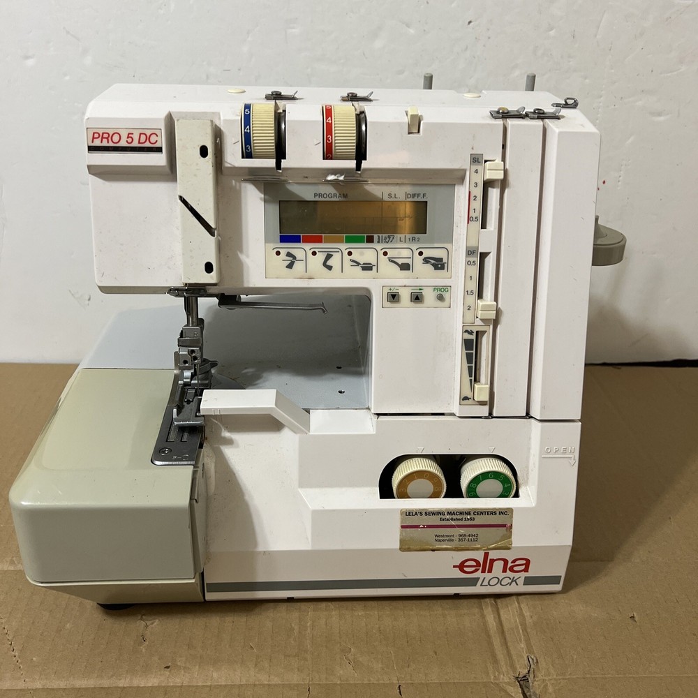 Elna lock PRO 5 DC  SERGER SEWING MACHINE complete working