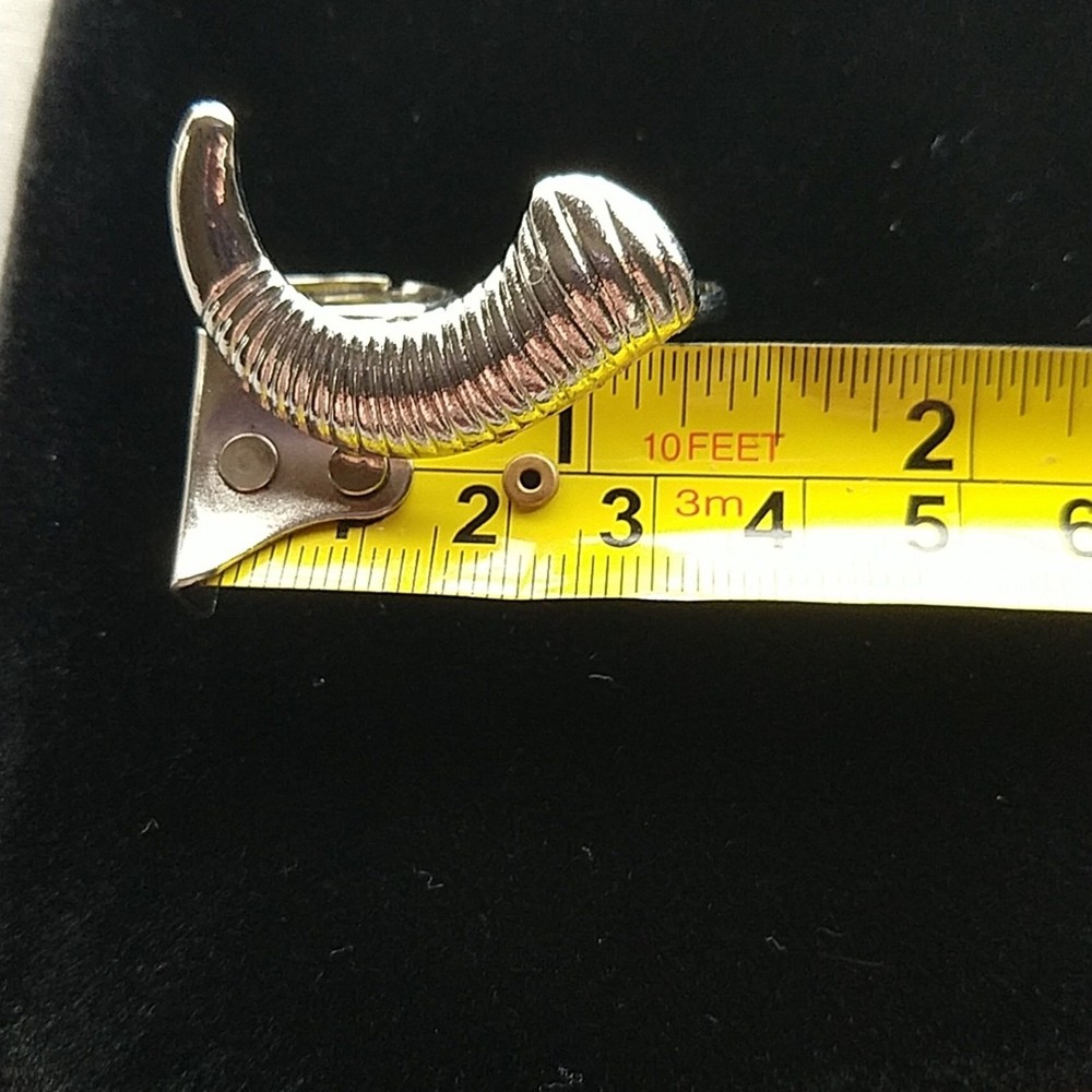Ring Worm, Adjustable Double Finger Ring; Worm or Ram Horn OSFA both bands