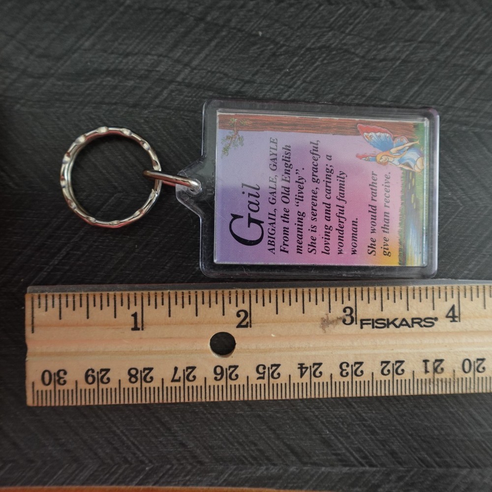 Gail Personalized Keychain Plastic Novelty Name Definition Meaning Gift