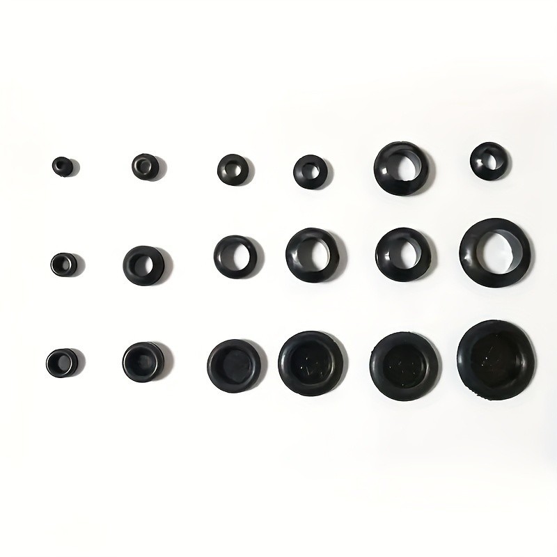 Rubber Grommet Kit - Multiple Sizes for Wire Cable Protection & Organization