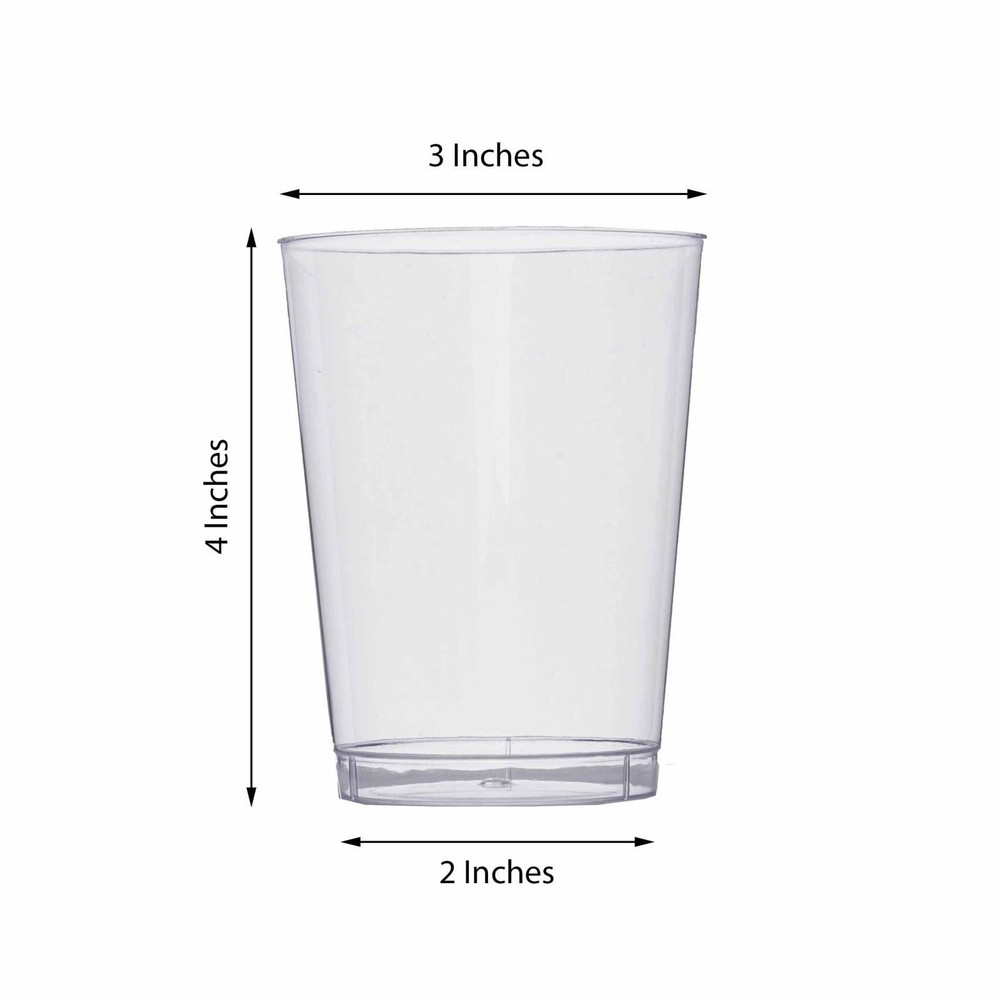 10 oz Disposable CLEAR PLASTIC CUPS Party TABLEWARE SALE