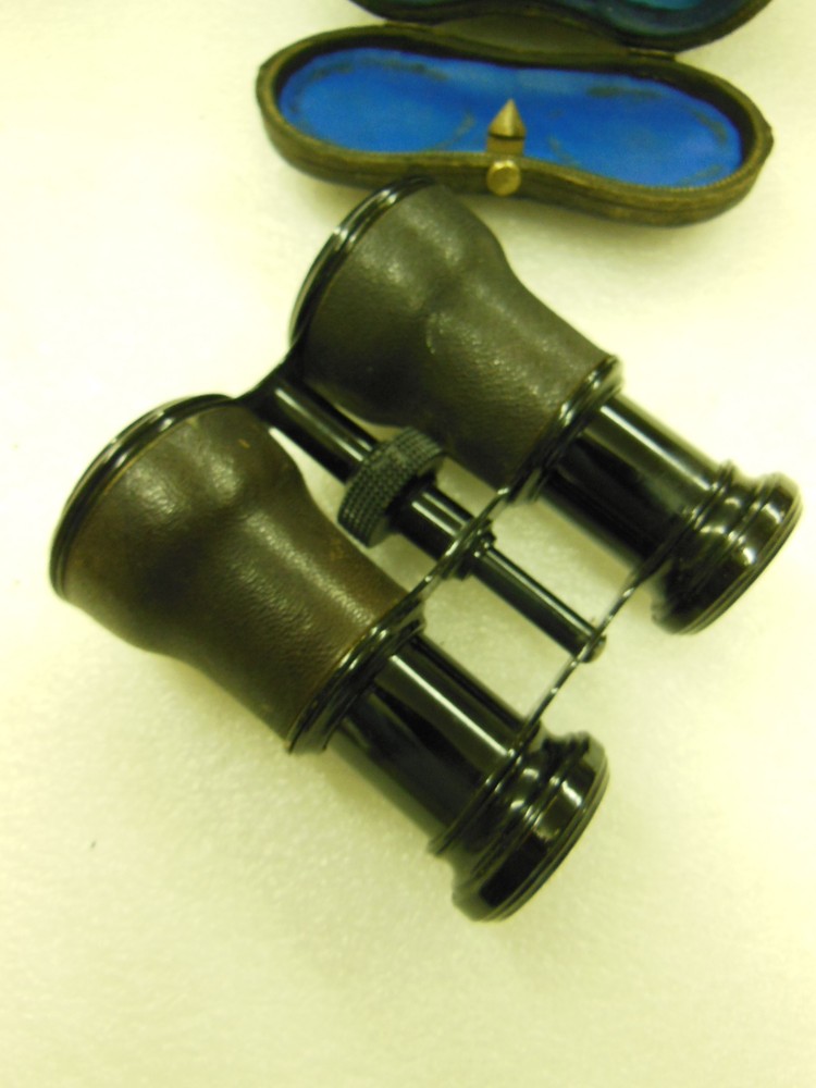 antique Opera Optical Glasses / Binoculars with Case