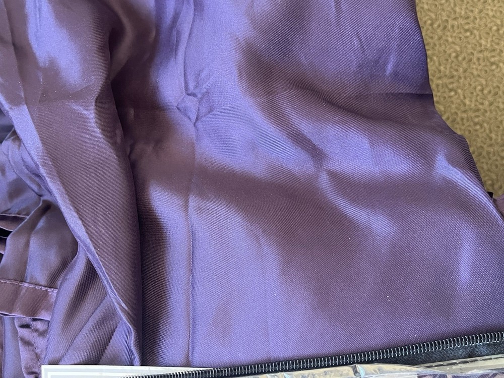 Gabrielle Satin 6-Piece Purple Solid Polyester Full Sheet Set New Opened Package