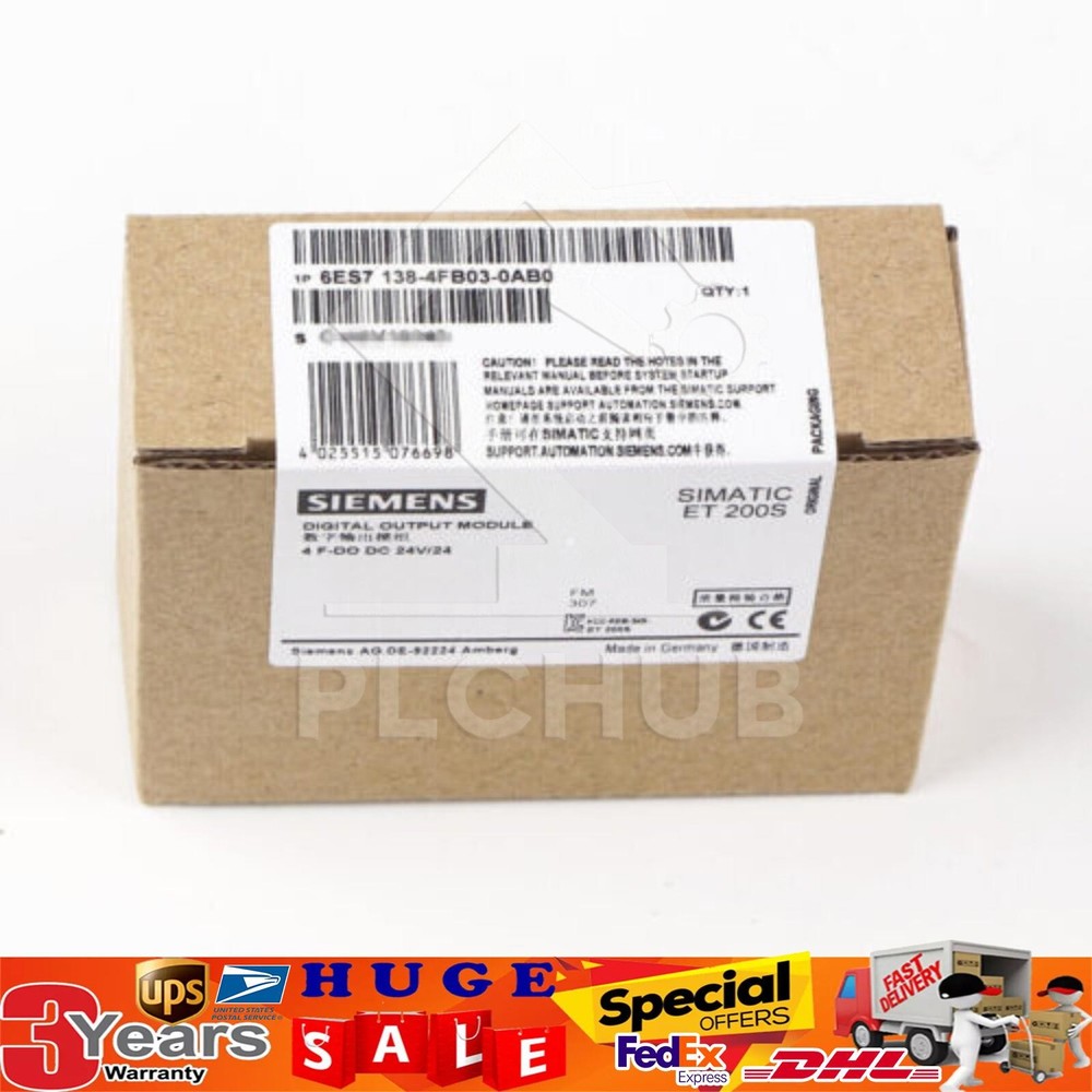New Siemens 6ES7 138-4FB03-0AB0 6ES7138-4FB03-0AB0 Electronics module f. ET200S