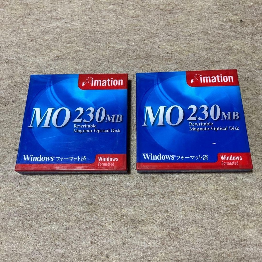 Imation MO 230MB Rewritable Magneto-Optical Disks 2 Pack Windows Formatted