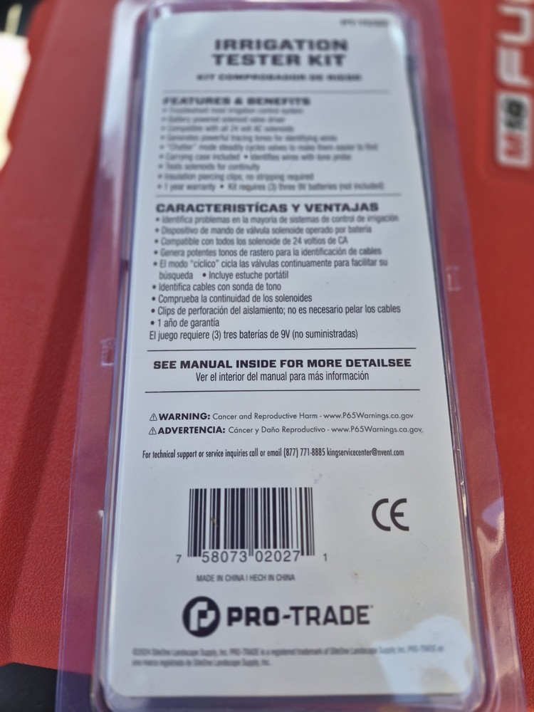 pro trade irrigation tester probe kit pt tes2 with case