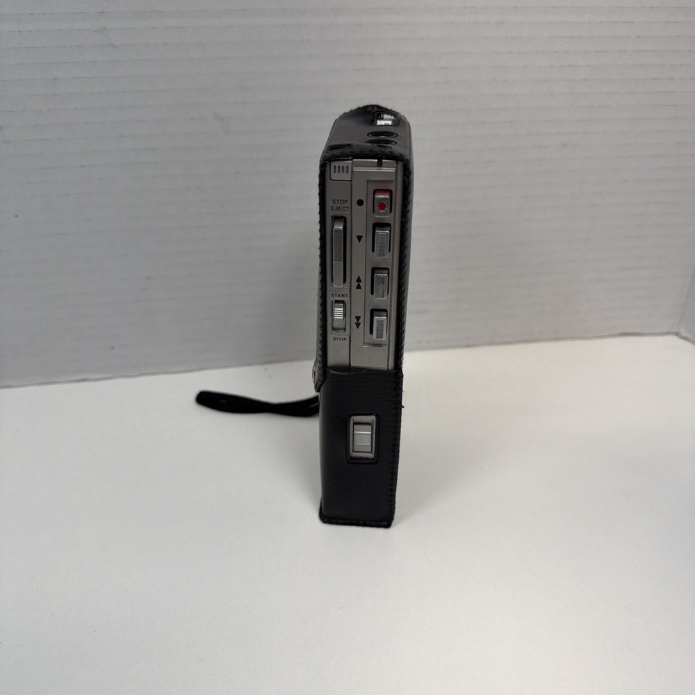 Sony Micro Cassette Recorder M-203 w/ Leather Case -Powers On NEEDS BELTS