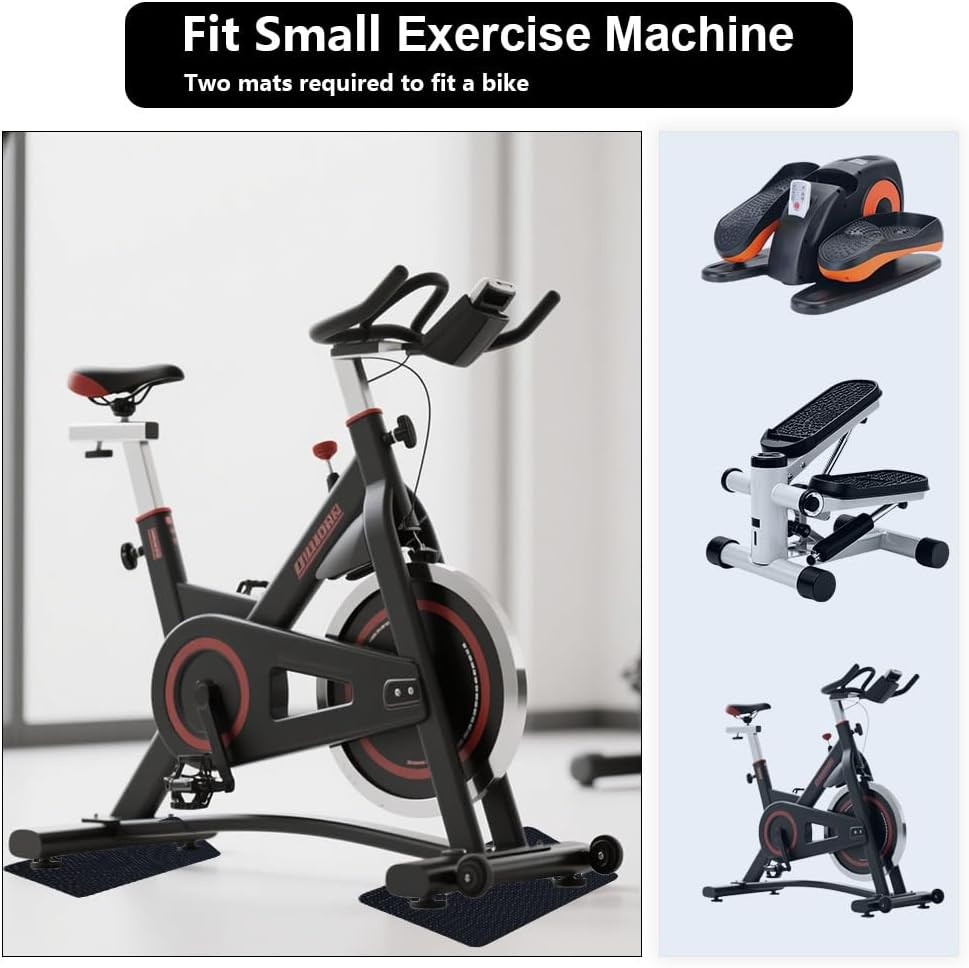 Double-Sided Non Slip Mat for Stepper Exercise Machine & under Desk Mini Ellipti