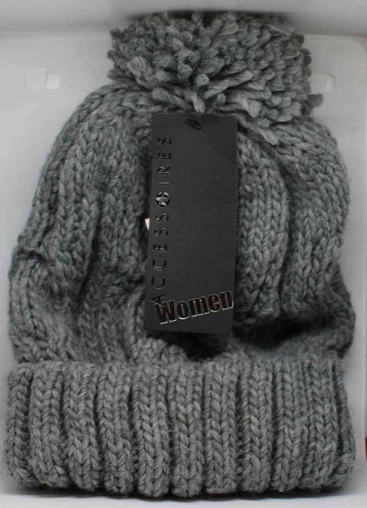 Women accessories Dark Grey Beanie Hat New