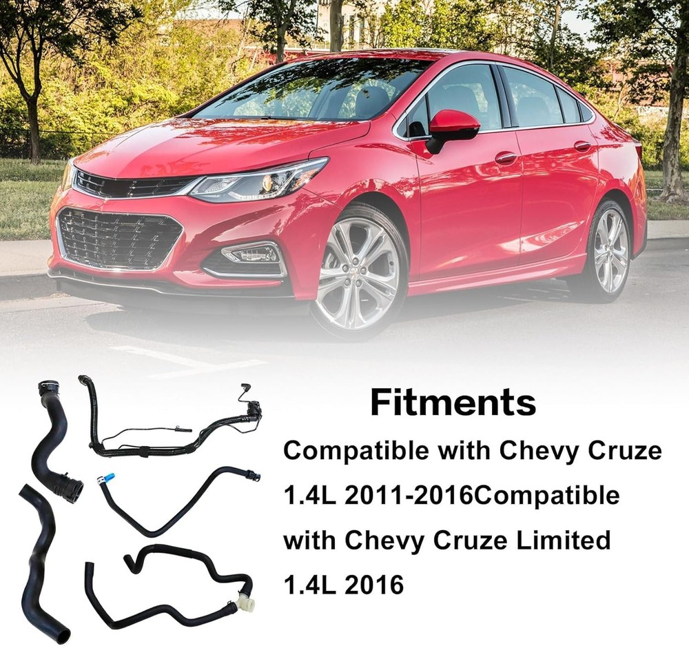 FZJDSD 5PCS Engine Radiator Coolant Hose & Heater &Pipe Compatible with...