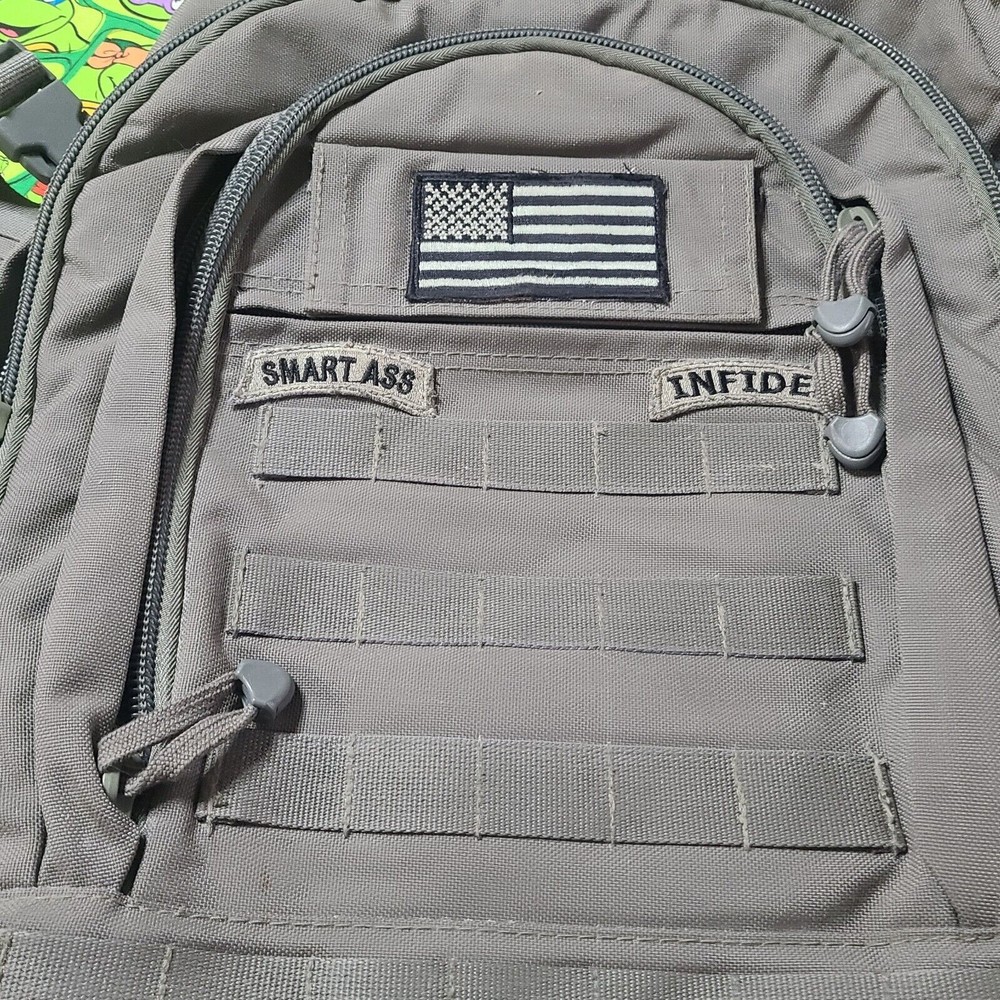 Military green backpack.Bug out gear
